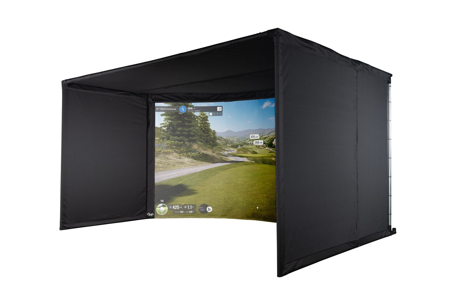 Carl's Place Curved Golf Simulator Enclosure Kit